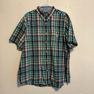 Chaps Multicolor Plaid Button Down Shirt men’s Size XXL‎ Preppy Lightweight